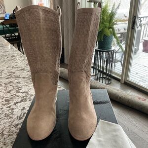 NWT in box Dolce Vita Woven Suede Boots